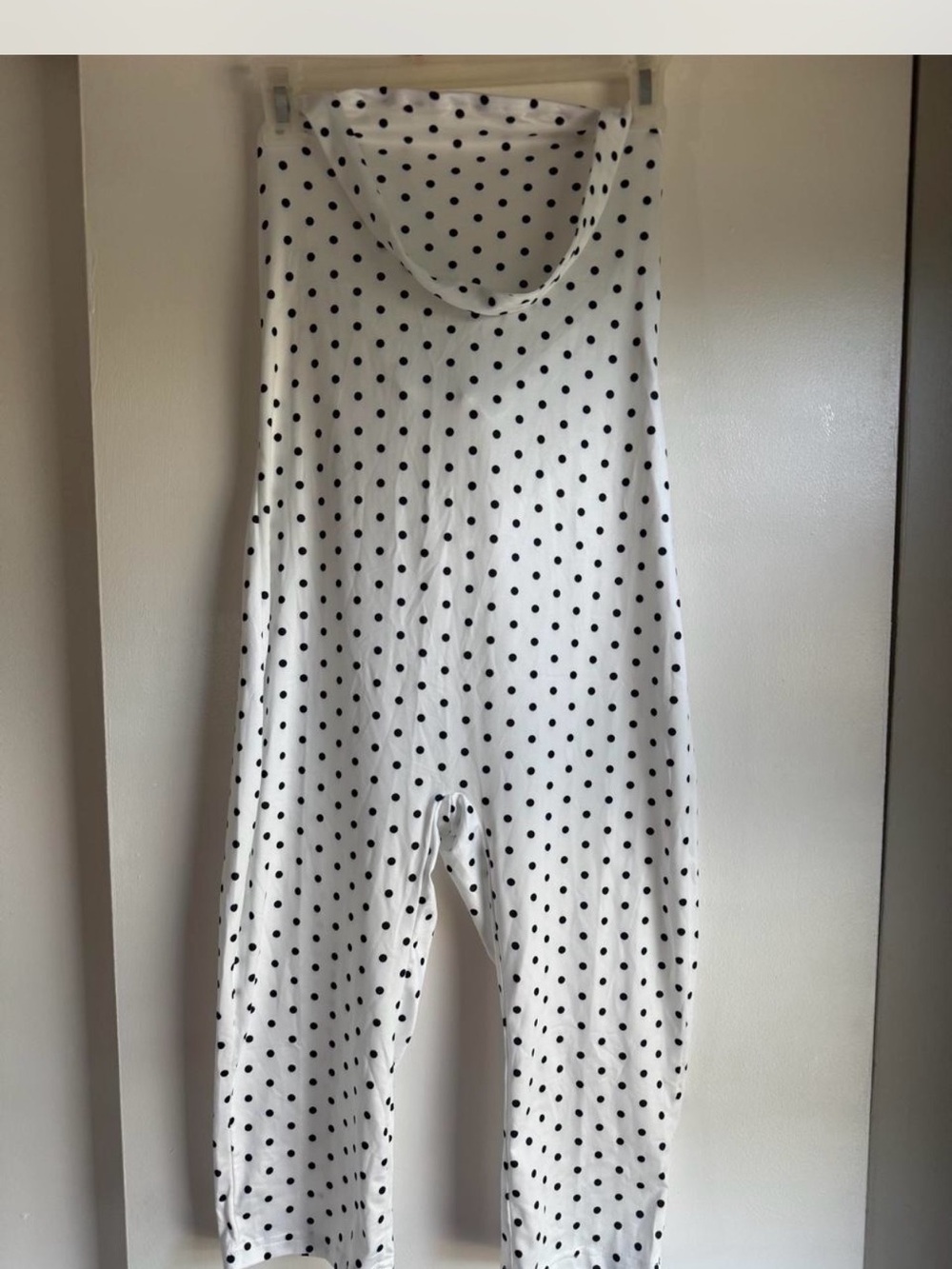Polka Dot One-Piece Romper - White with Black Dots